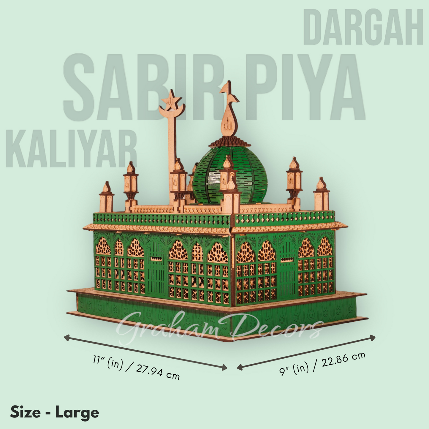 a revered dargah that transcends time. Our meticulously crafted replica serves as a symbolic jama masjid showpiece, radiating spiritual tranquility. Embrace the divine presence with our replica, perfect for your modern bedroom or dining room decor. Explore the beauty of Islamic art and design, seamlessly blending with your interior design. Discover the perfect addition with our quran stand, symbolizing reverence for the holy quran sharif.