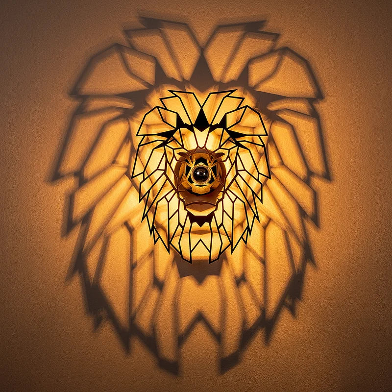 Geometric lion wall 2024 lamp