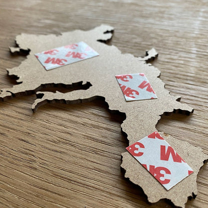 3D Wooden Multi layered Geographical World Map