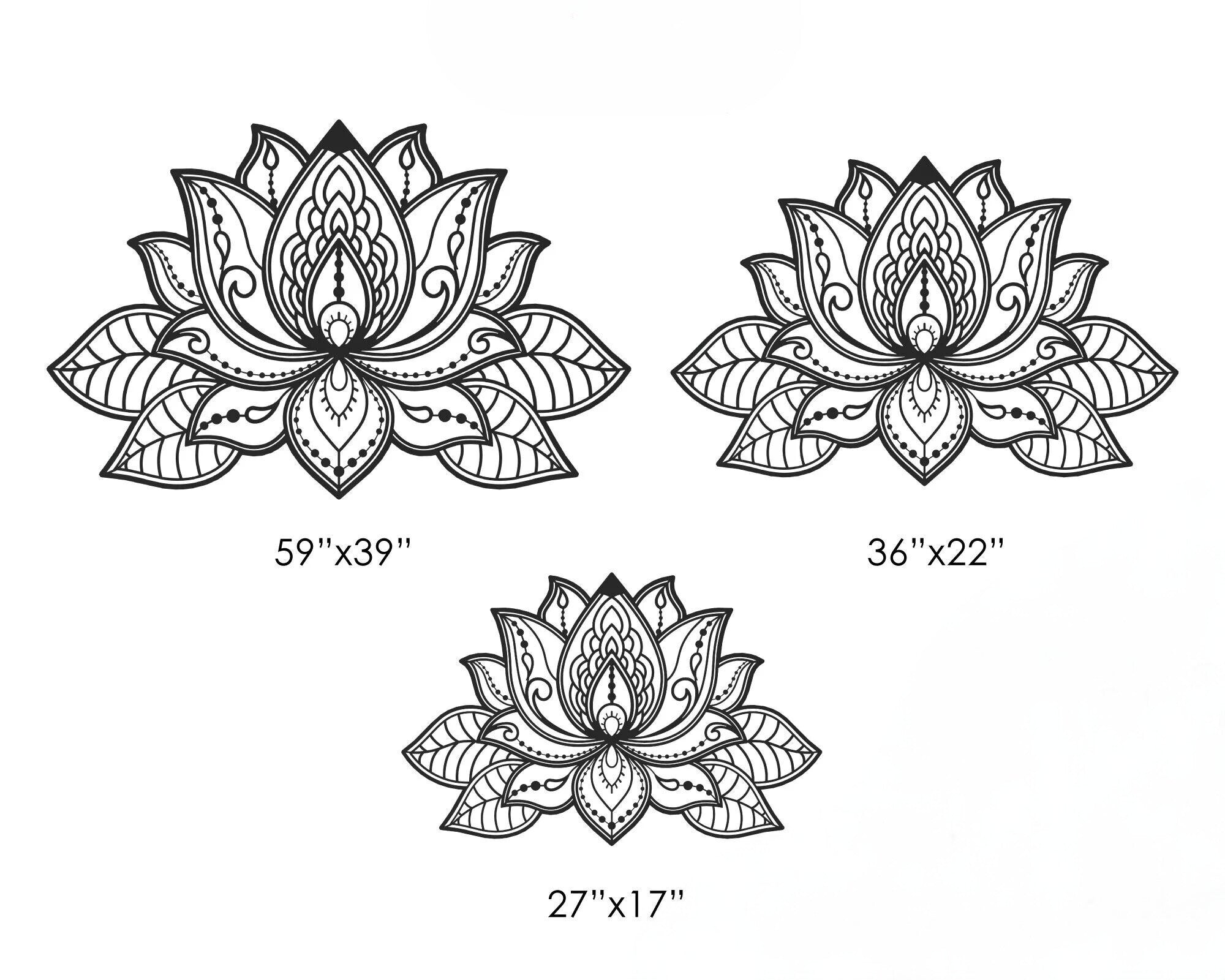 3D Lotus Flower Wooden Wall Art - Graham Decors