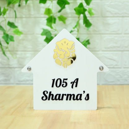 3D Acrylic Hut Shape Name Plate