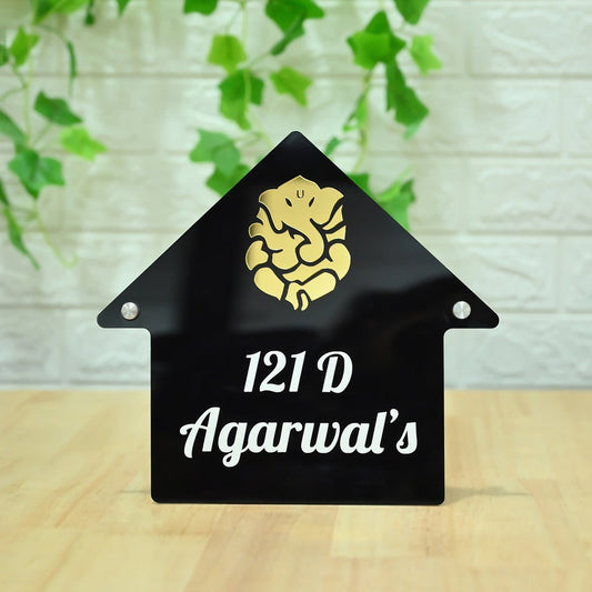 3D Acrylic Hut Shape Name Plate