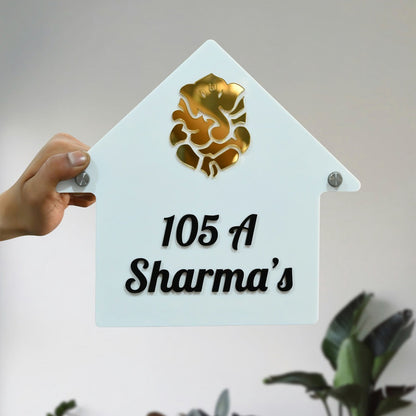 3D Acrylic Hut Shape Name Plate