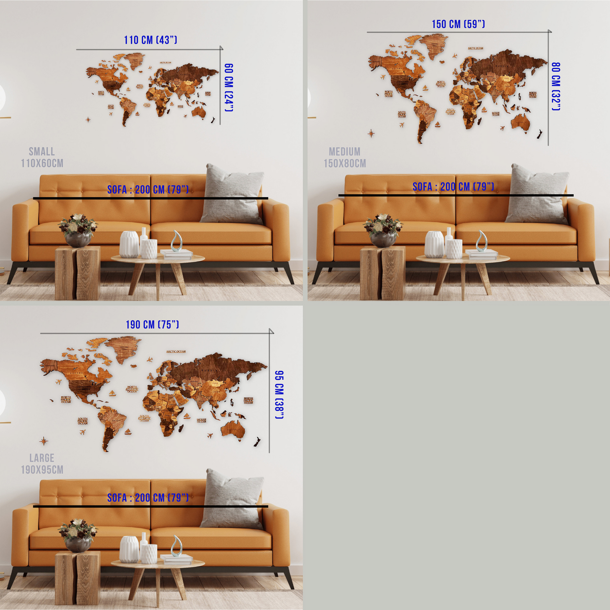 Wooden World Map Home Decor  Wooden World Map Decor in Roorkee