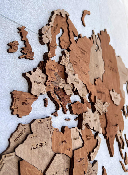 3D Wooden Map Wall Art Wooden Map Wall Decor in Roorkee