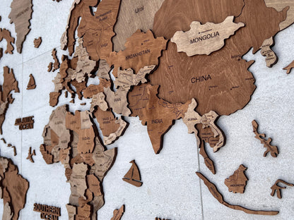 3D Wooden Map Decor graham decor