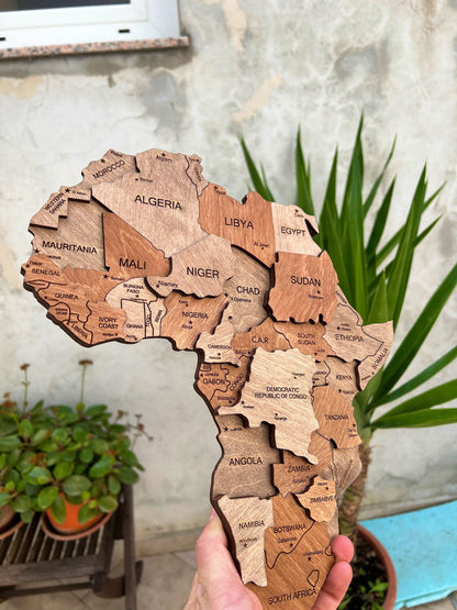 Wooden Map Home Decor