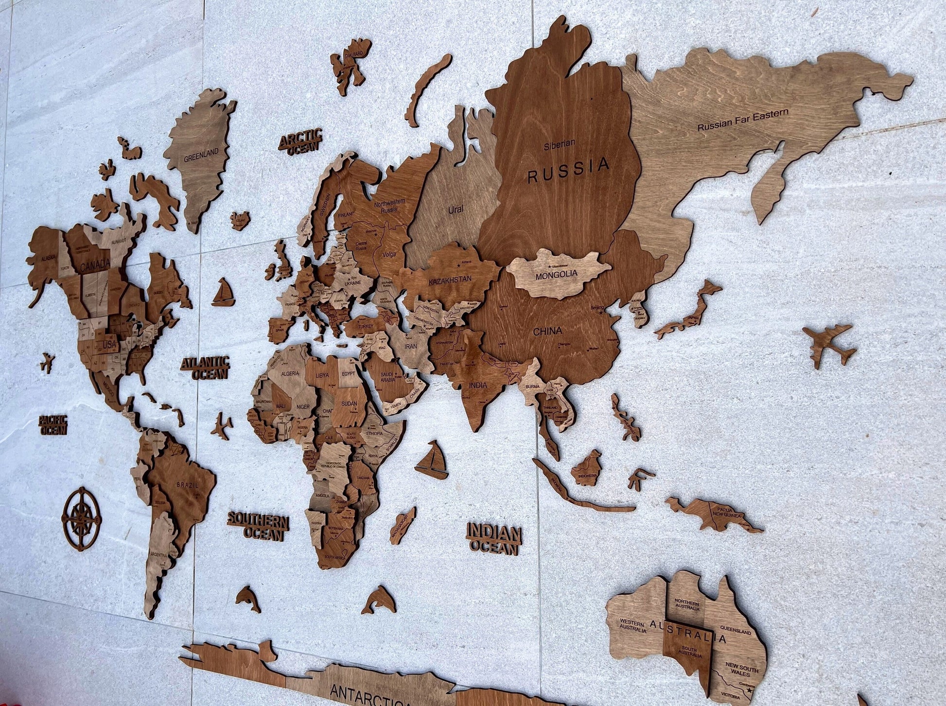 Wooden Map Art