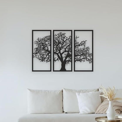 Tree of Life 3 Panels Wooden Wall Decor Art