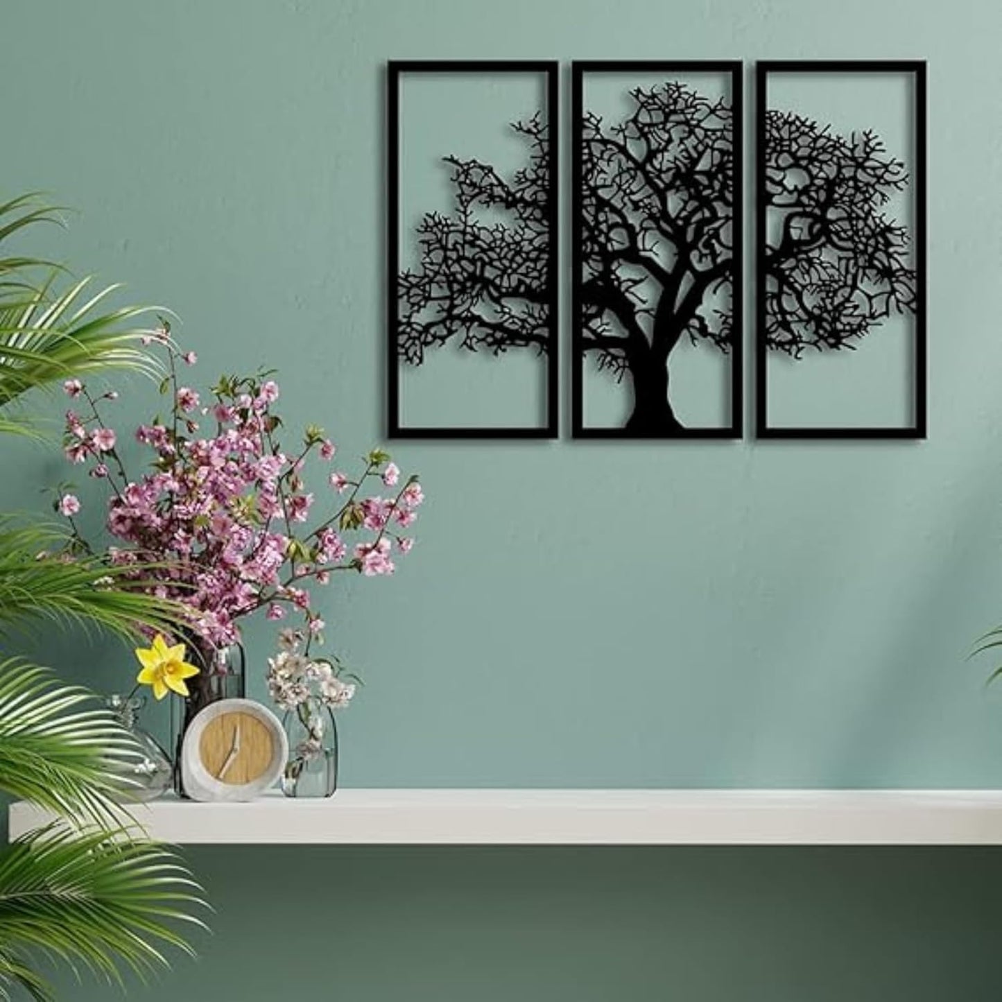 Tree of Life 3 Panels Wooden Wall Decor Art