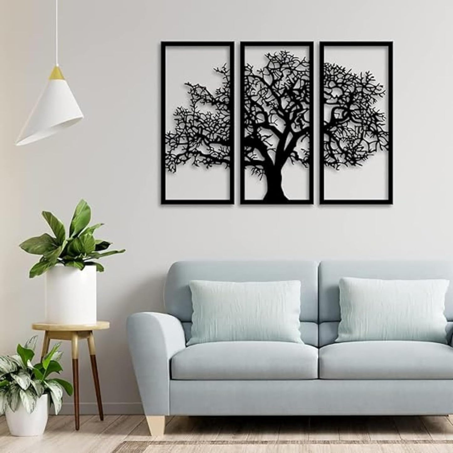 Tree of Life 3 Panels Wooden Wall Decor Art