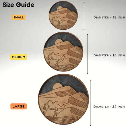 Desert Camel Wooden Wall Art