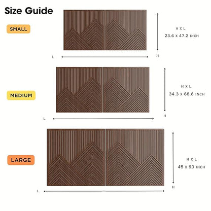 2 Panels Mountain Design Wooden Wall Art