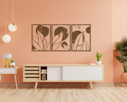 Tropical Leaf Wooden Wall Art