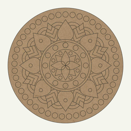 Pre Marked Abstract Design Mandala