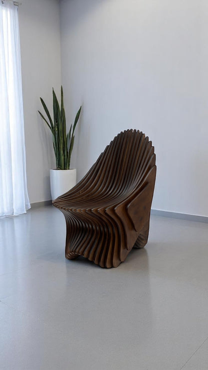 3D Modern Parametric Wavy Wooden Chair