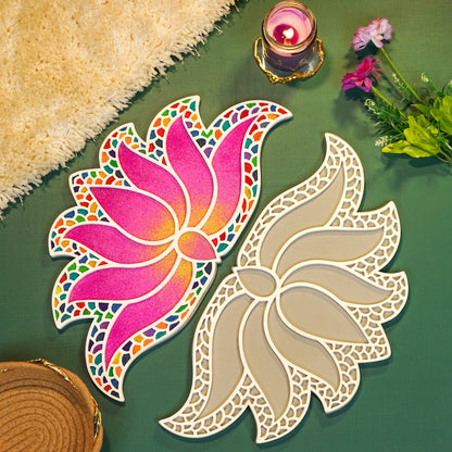 Lotus Design Pre Marked Rangoli