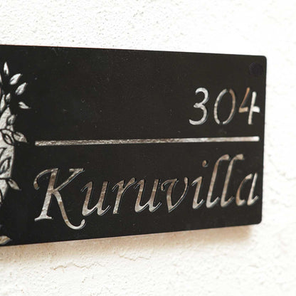 Bird Themed Name Plate with House Number