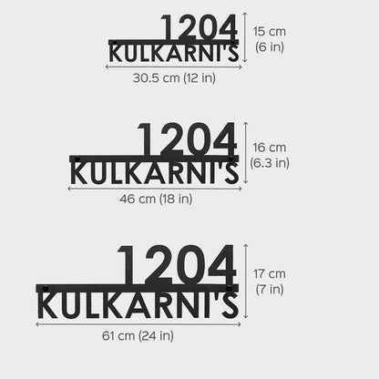 3D Modern Name Plate with House Number