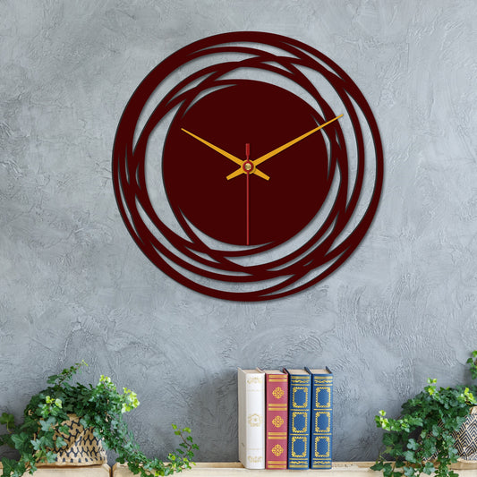 Loops Shape Wooden Wall Clock