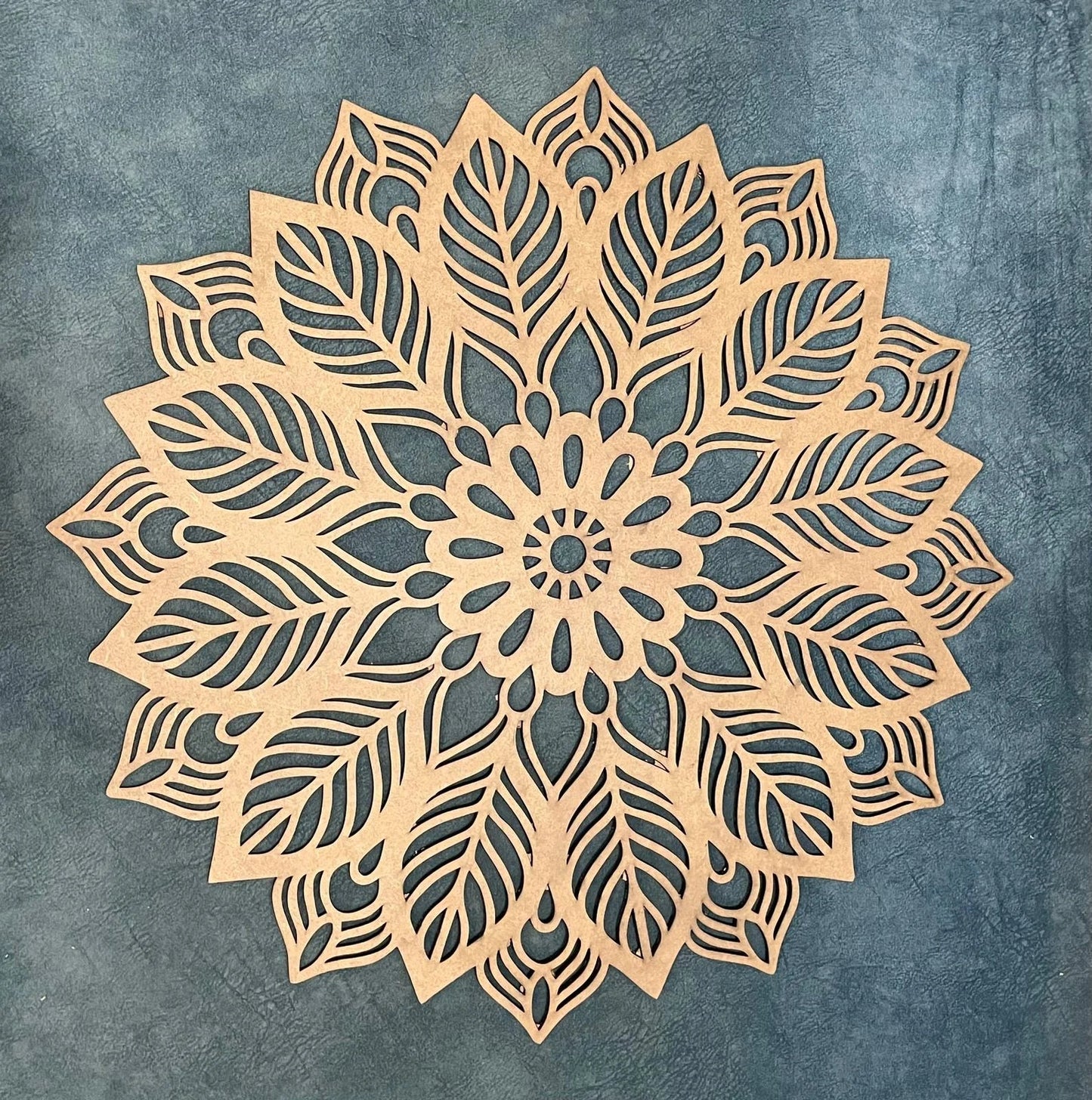 Pre Marked Leaf Design Mandala