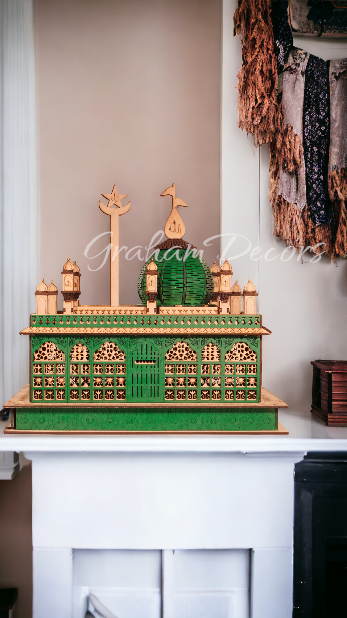 Celebrate Eid Qurban Mubarak with the serene presence of Kaliyar Sharif, a divine masterpiece capturing the essence of Sabir Piya's Dargah. Find home accent stores near me to complement your decor with spiritual elegance. Our replica embodies the heartfelt Eid Mubarak Wishing, radiating blessings in your living space. Explore furniture stores for furnit reflecting timeless devotion and spiritual heritage.