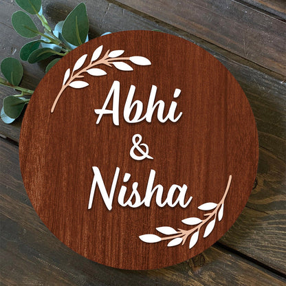 3D Circular Design Acrylic Name Plate