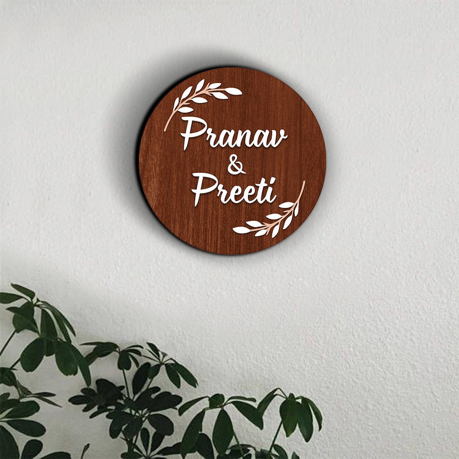 3D Circular Design Acrylic Name Plate