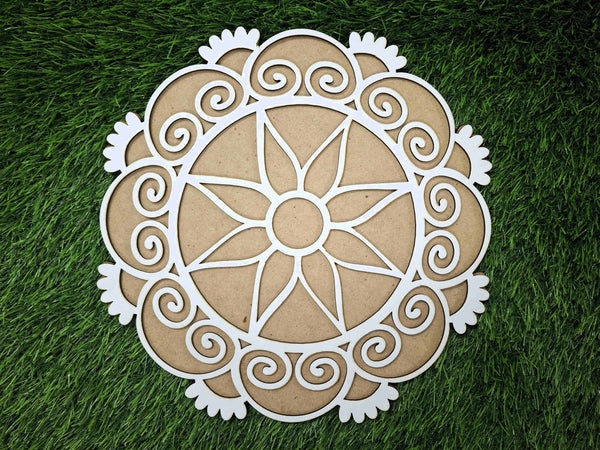 Goddess Blessing Design Pre Marked Rangoli