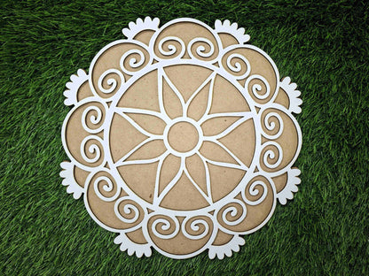 Goddess Blessing Design Pre Marked Rangoli