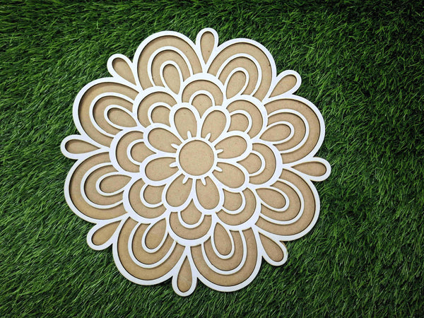 Sacred Plate Design Pre Marked Rangoli