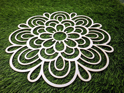 Sacred Plate Design Pre Marked Rangoli