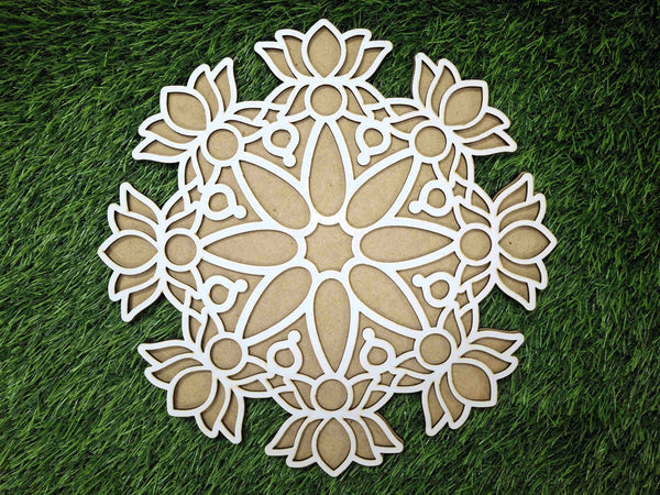 Lotus Design Pre Marked Rangoli