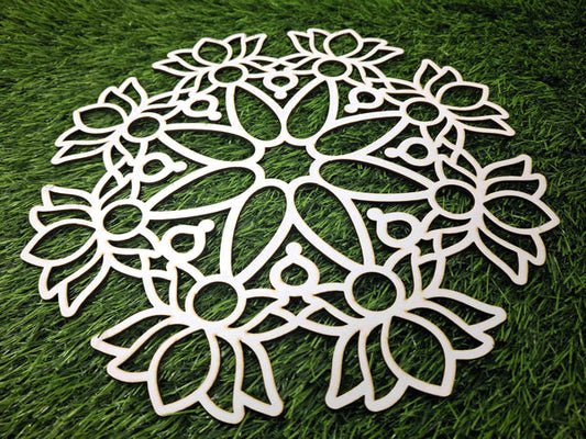 Lotus Design Pre Marked Rangoli