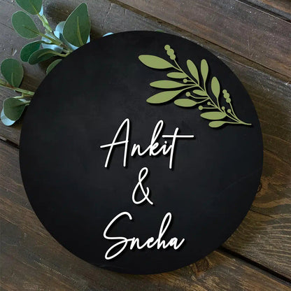 3D Circular Design Acrylic Name Plate