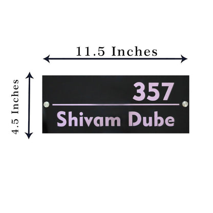 3D Rectangular Classic Design Name Plate