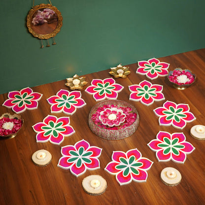 Flower Design Pre Marked Rangoli