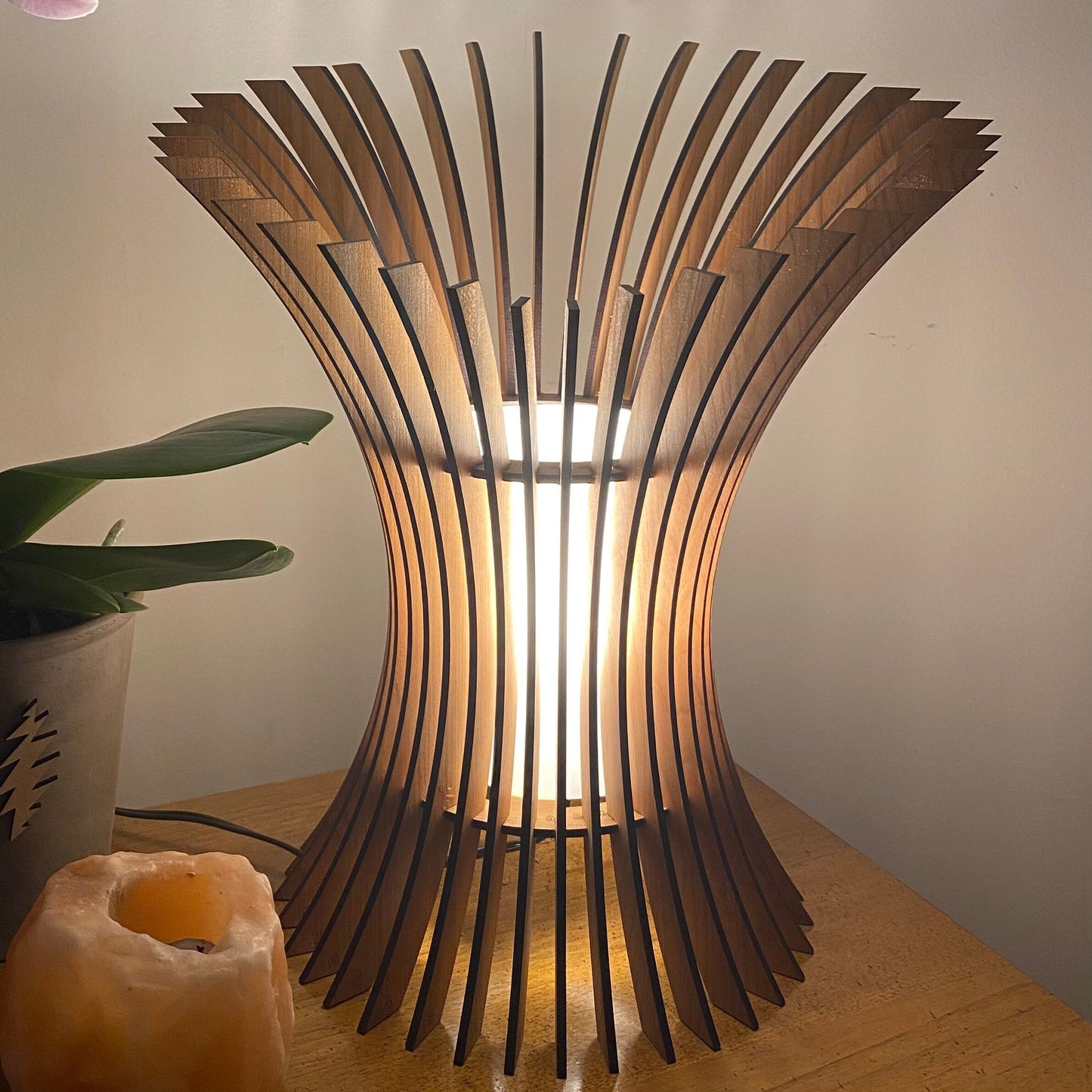 Contemporary Wooden Lamp