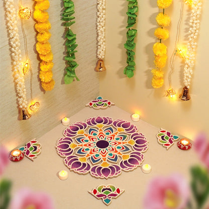 Circle Star Design Pre Marked Rangoli