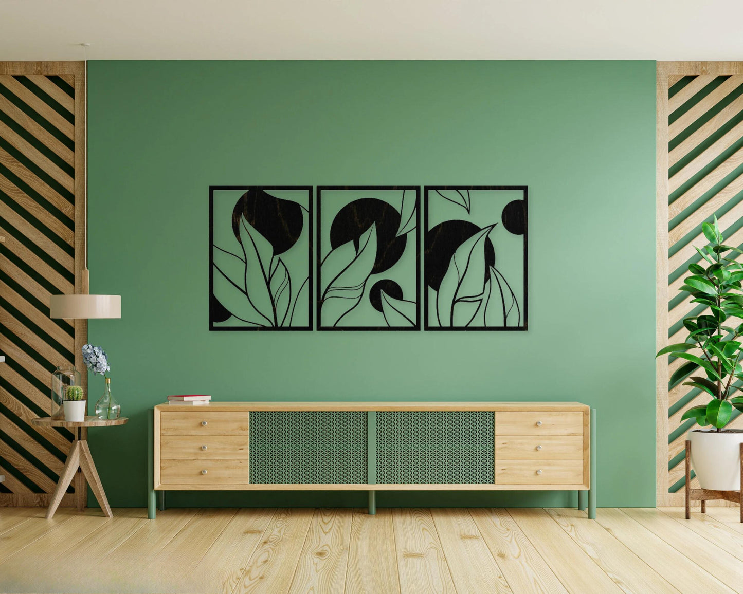 Tropical Leaf Wooden Wall Art