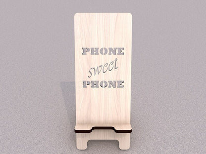 Customizable Wooden Phone Holder