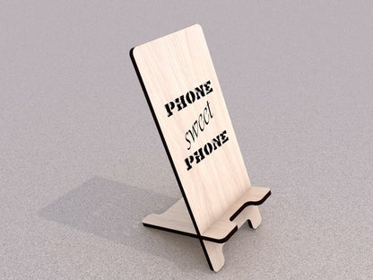 Customizable Wooden Phone Holder