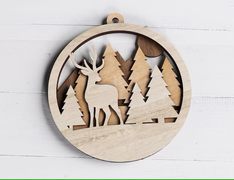 Deer & Tree Multi Layered Design