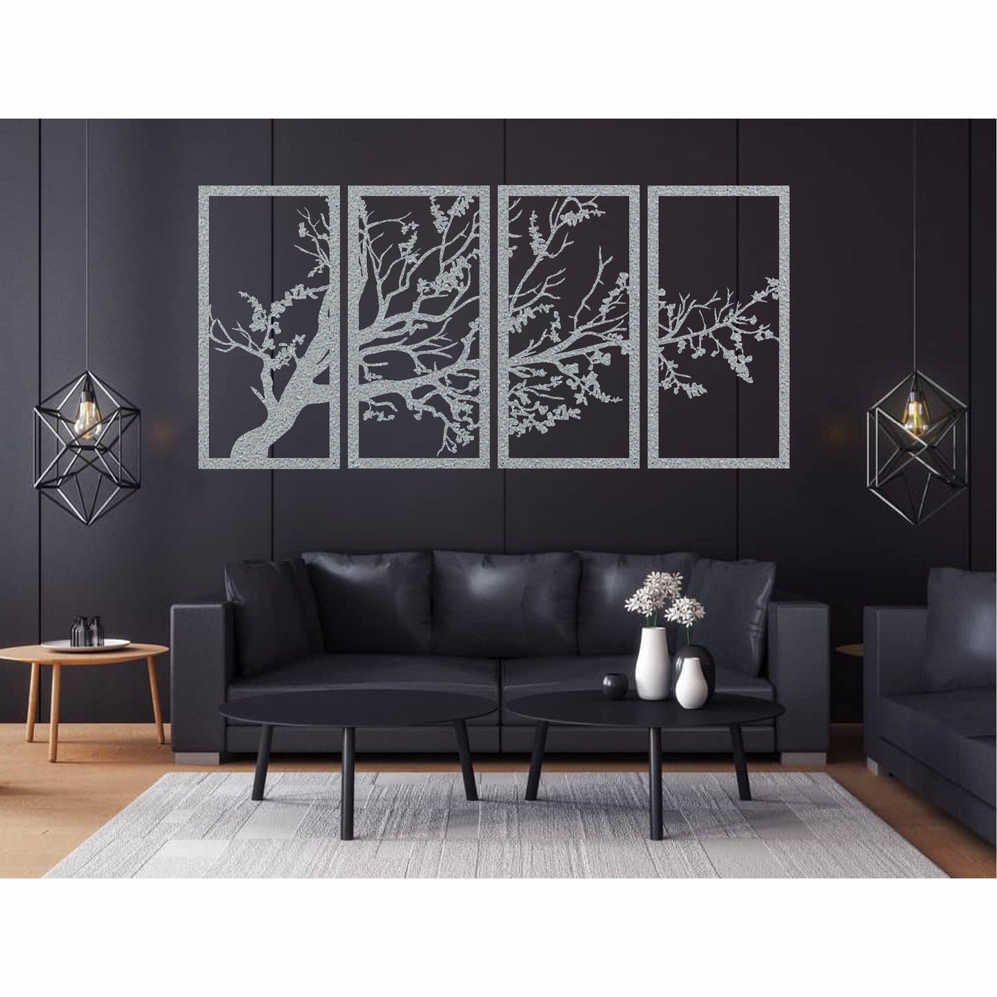 Tree of Life 4 Panels, Wood Tree Wall Art, Tree Sign