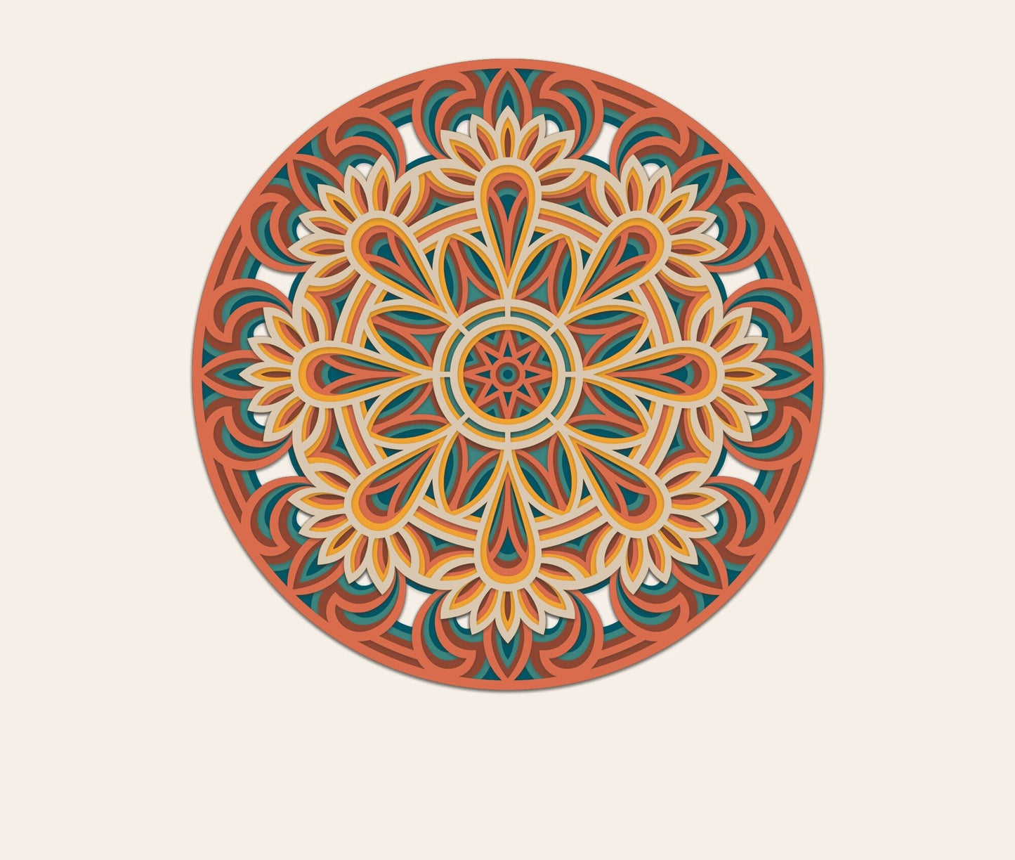 Circular Design Multi-layered Mandala Art