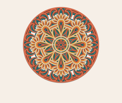 Circular Design Multi-layered Mandala Art