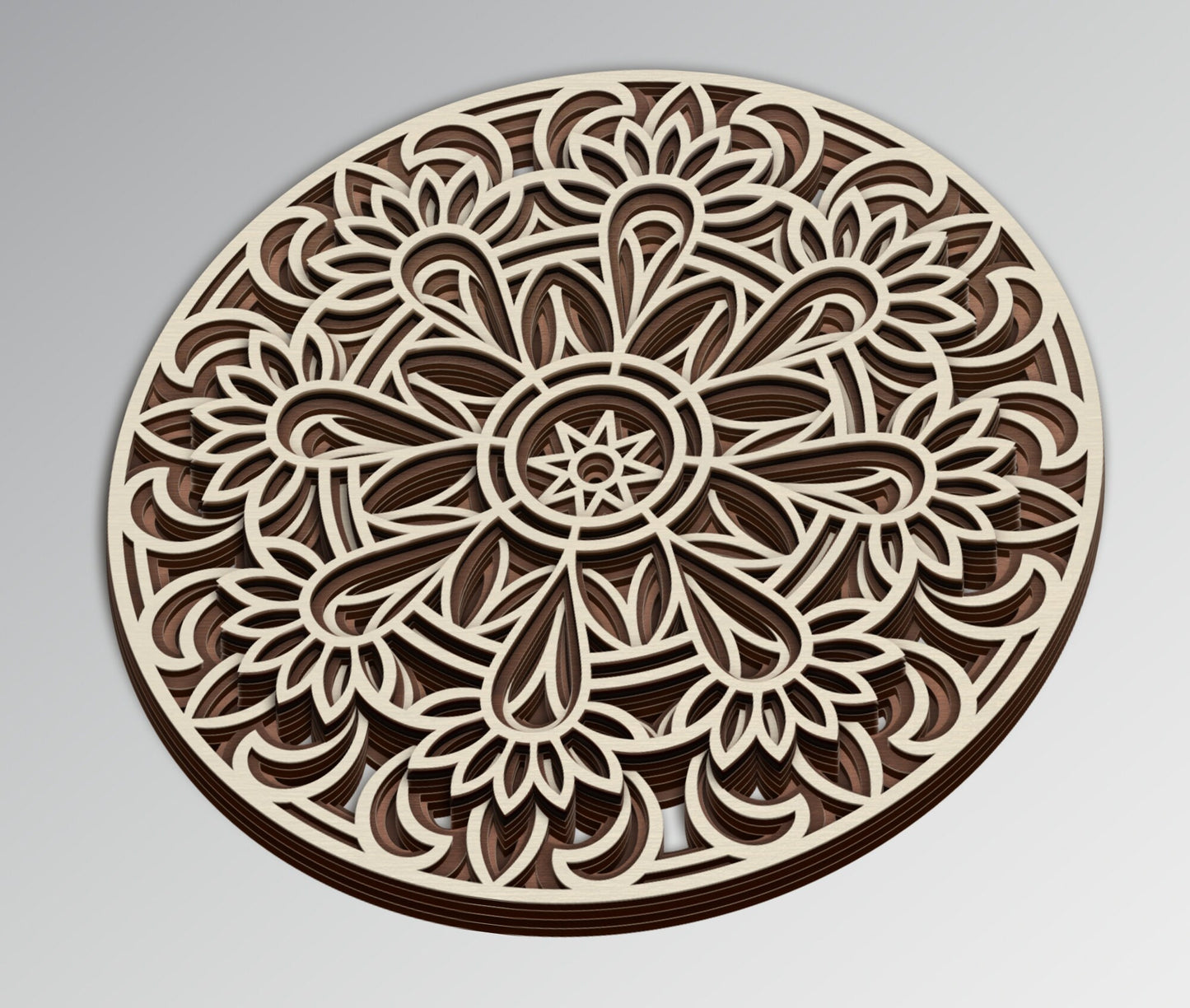 Circular Design Multi-layered Mandala Art