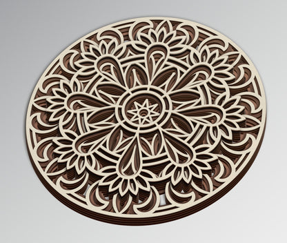 Circular Design Multi-layered Mandala Art