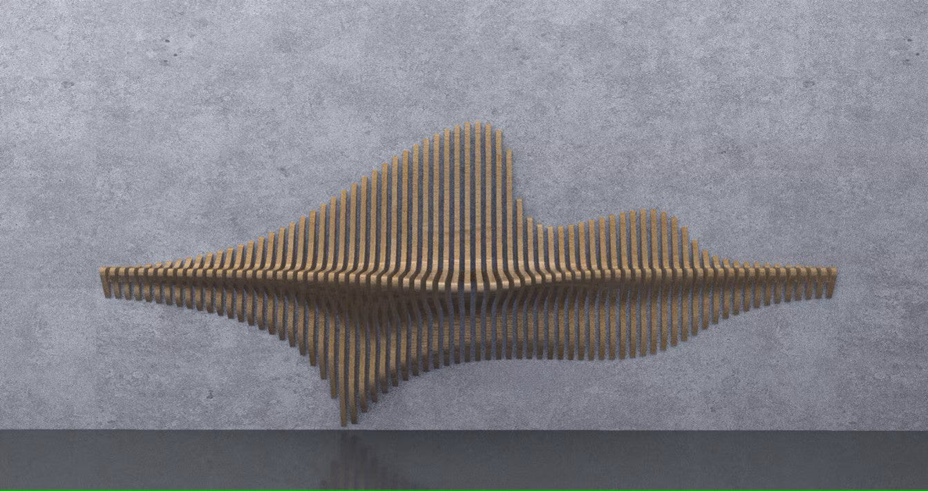 3D Wooden Parametric Shape Wall Art