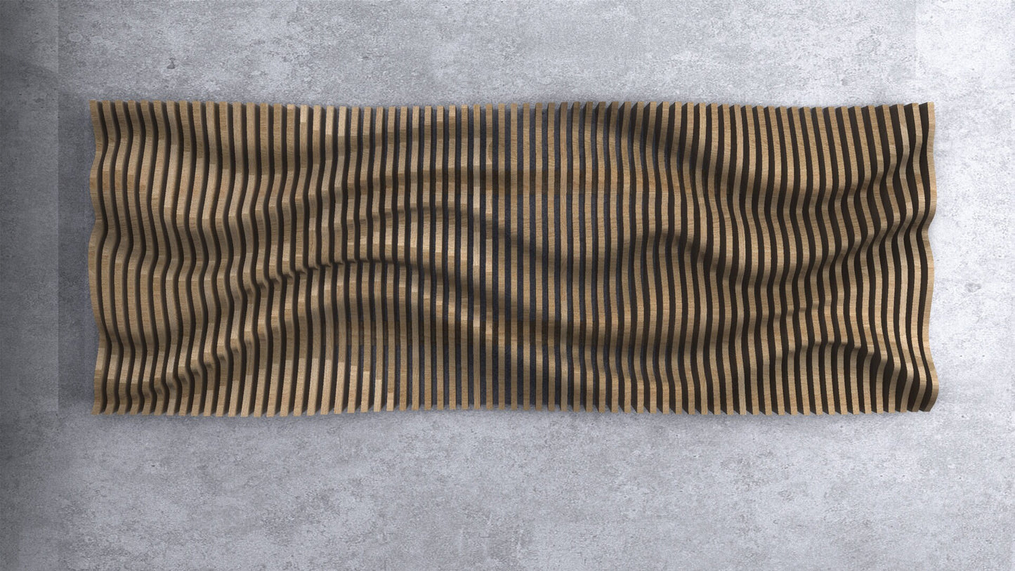 Parametric 3D Wooden Wavy Wall Art